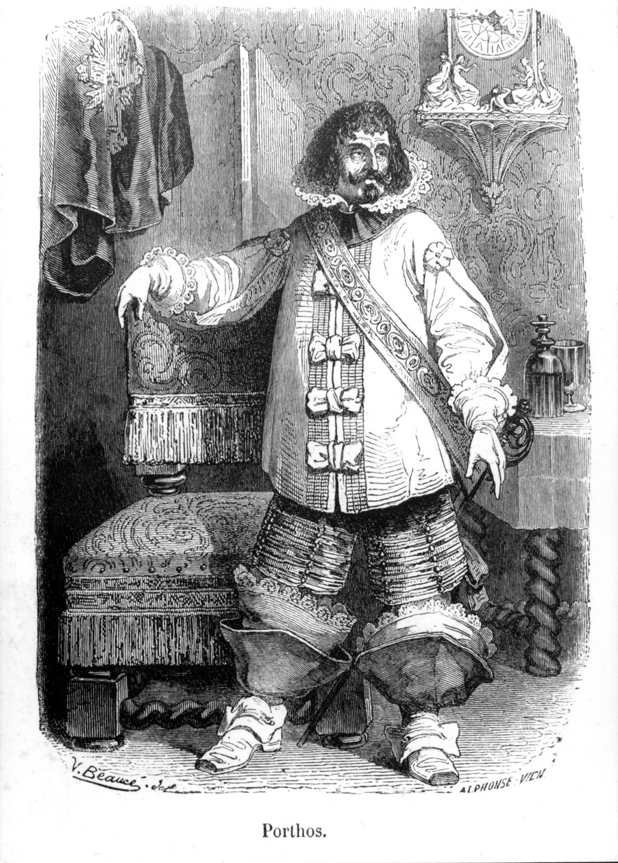 Porthos - i "De 3 musketerer"" av Alexandre Dumas Père. av Unknown artist
