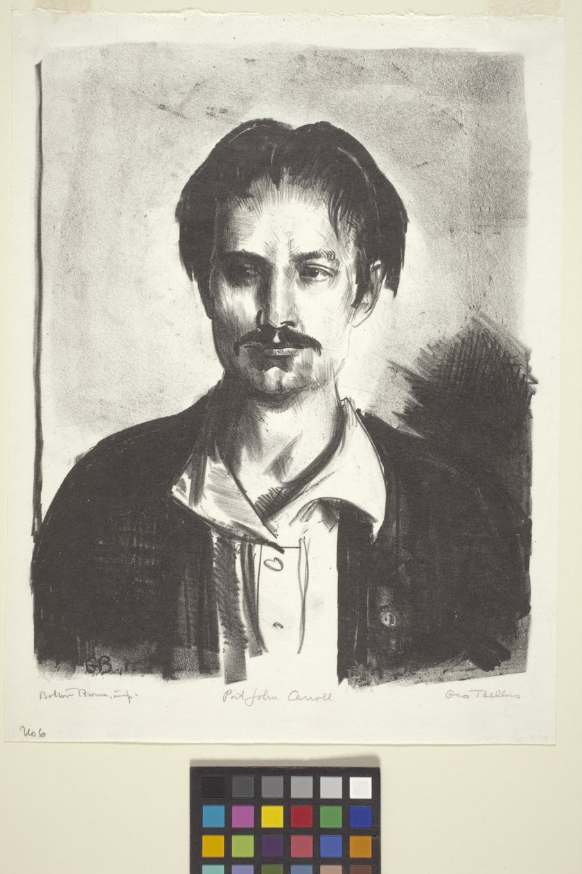 Portrett av John Carroll (blekk) av Unknown artist