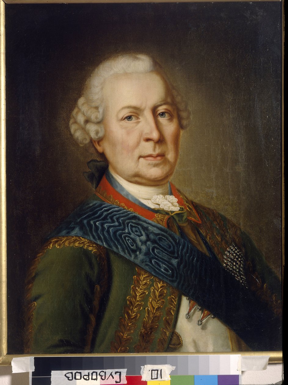 Portrett av grev Burckhardt Christoph von Munnich (1683-1767) (Portrett av grev Burkhard Christoph von Munnich). Anonymt maleri, olje på lerret, tidlig 1800-tall, klassisisme. Institute of Russian Literature IRLI (Pushkin House), St. Petersburg. av Unknown artist