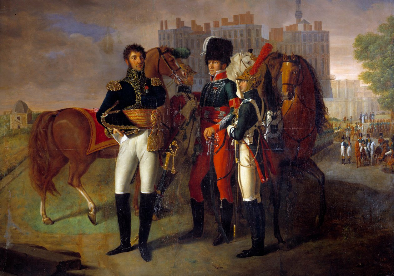 Portrett i full lengde av La Ronciere, sjef for kavaleriskolen til Saint Germain Anonymous maleri. 1812. Paris, Hærmuseet av Unknown artist
