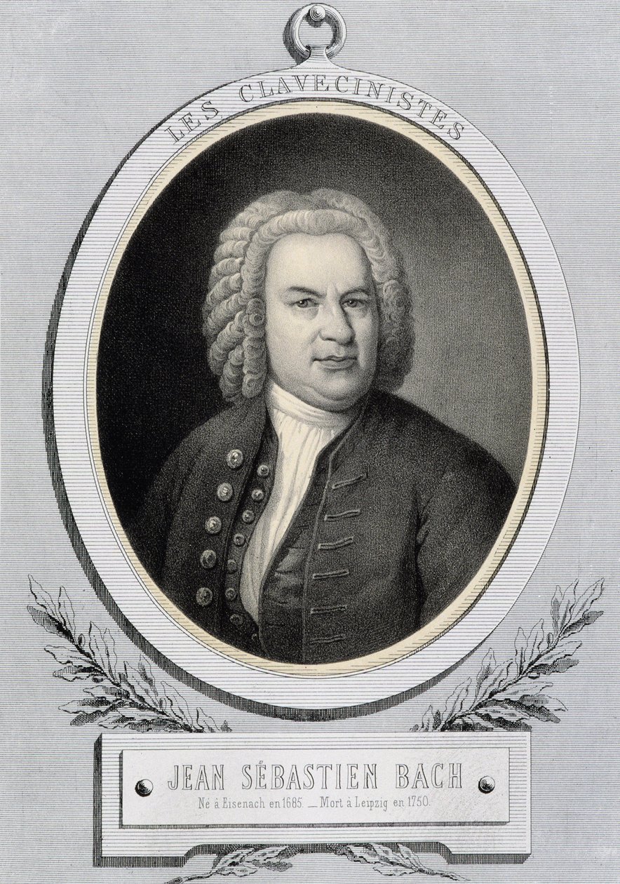 Portrett i medaljong av Jean Sebastien Bach (Johann Sebastian Bach av Unknown artist