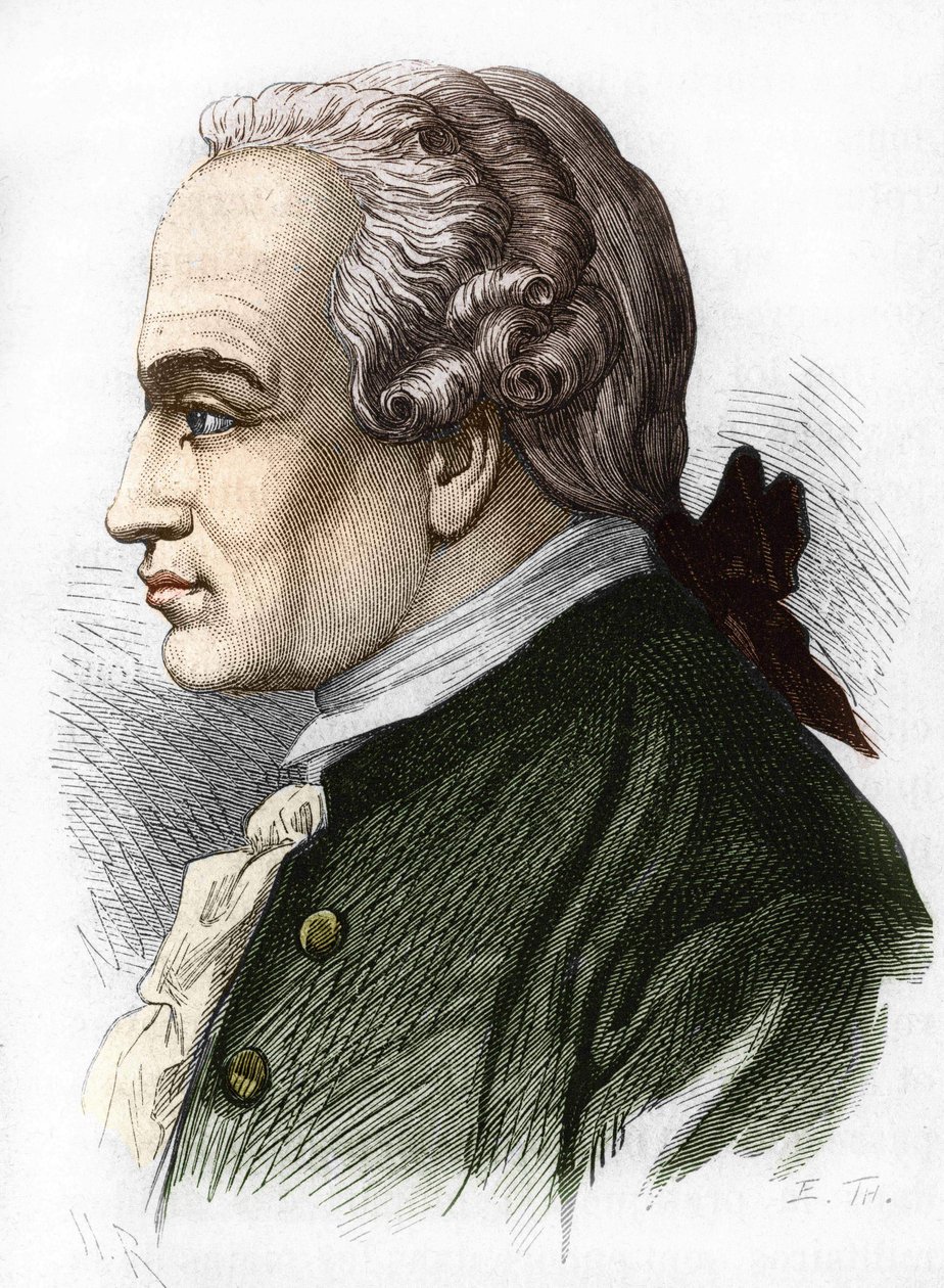 Portrait of (Immanuel) Emmanuel Kant. German philosopher (K¿nigsberg av Unknown artist