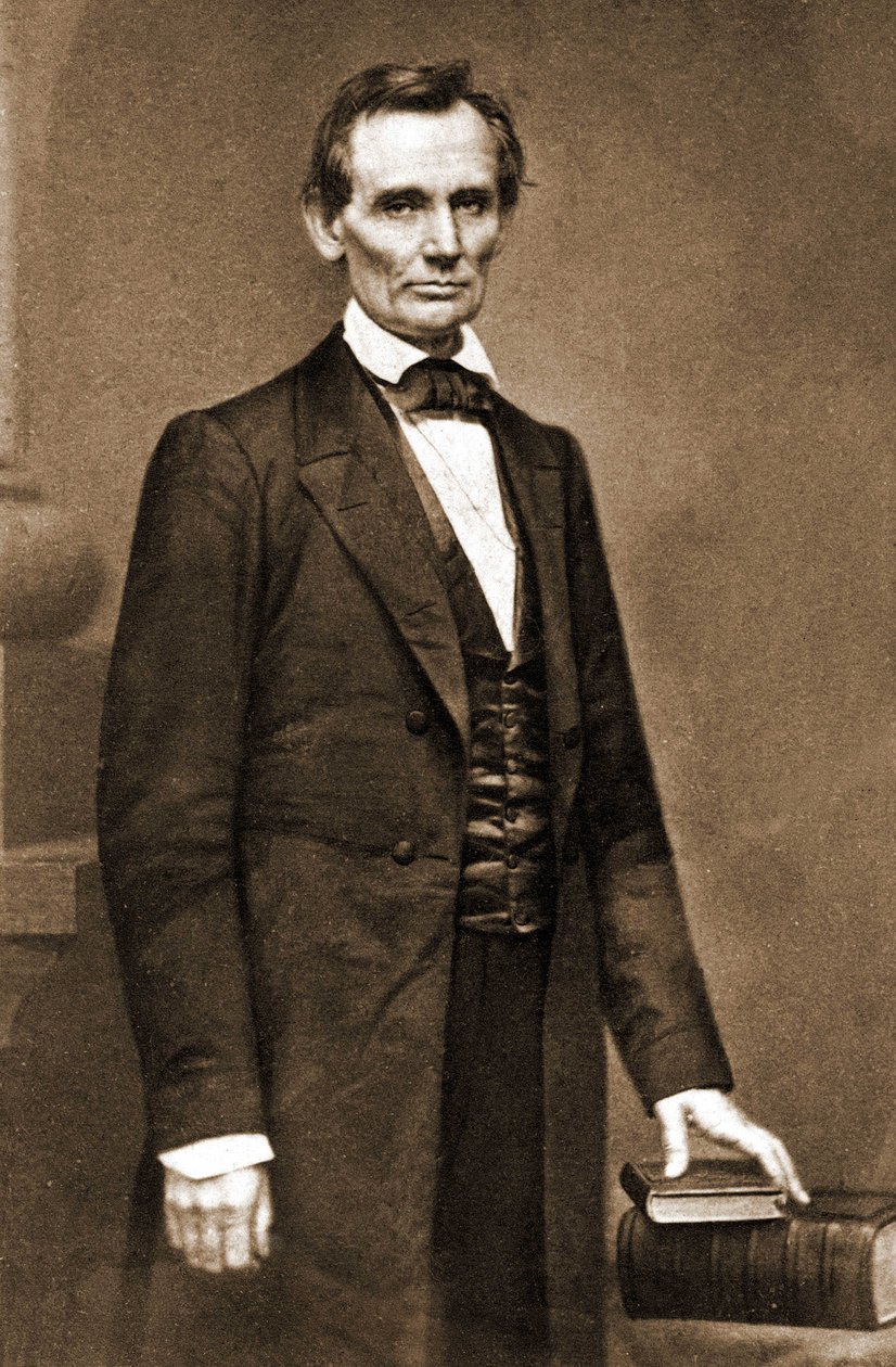 Portrait of Abraham Lincoln (1809-1865), President of the United States from 1861 to 1865. av Unknown artist