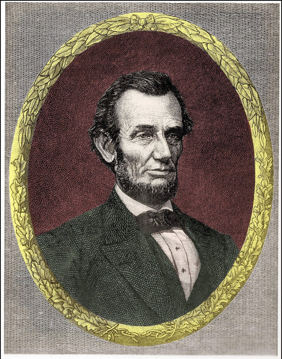 Portrait of Abraham Lincoln (1809 - 1865) 16th President of the United States (1861 - 1865) av Unknown artist
