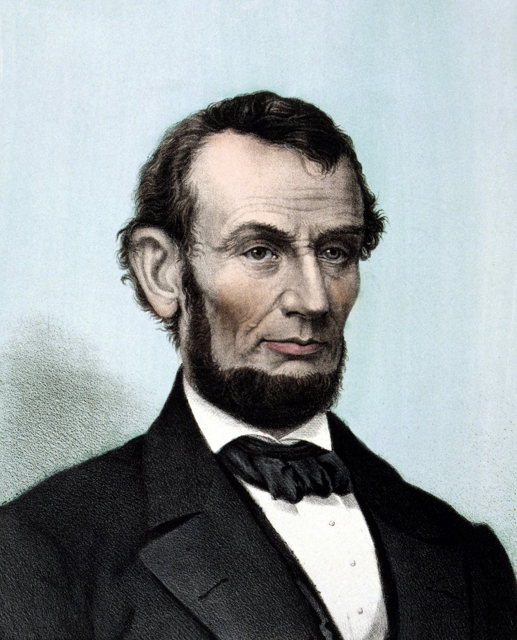 Portrett av Abraham Lincoln (1809 - 1865) 16. president i USA. av Unknown artist