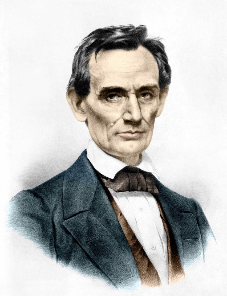 Portrett av Abraham Lincoln (1809 - 1865) 16. president i USA. av Unknown artist
