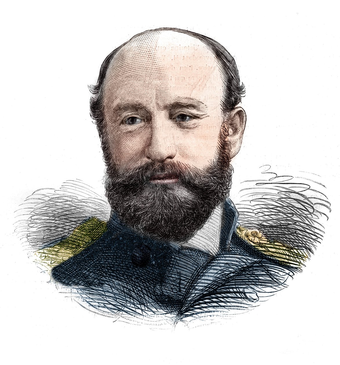 Portrett av admiral Sir George Strong Nares (1831-1915) Royal Navy Officer og Arctic Explorer. av Unknown artist