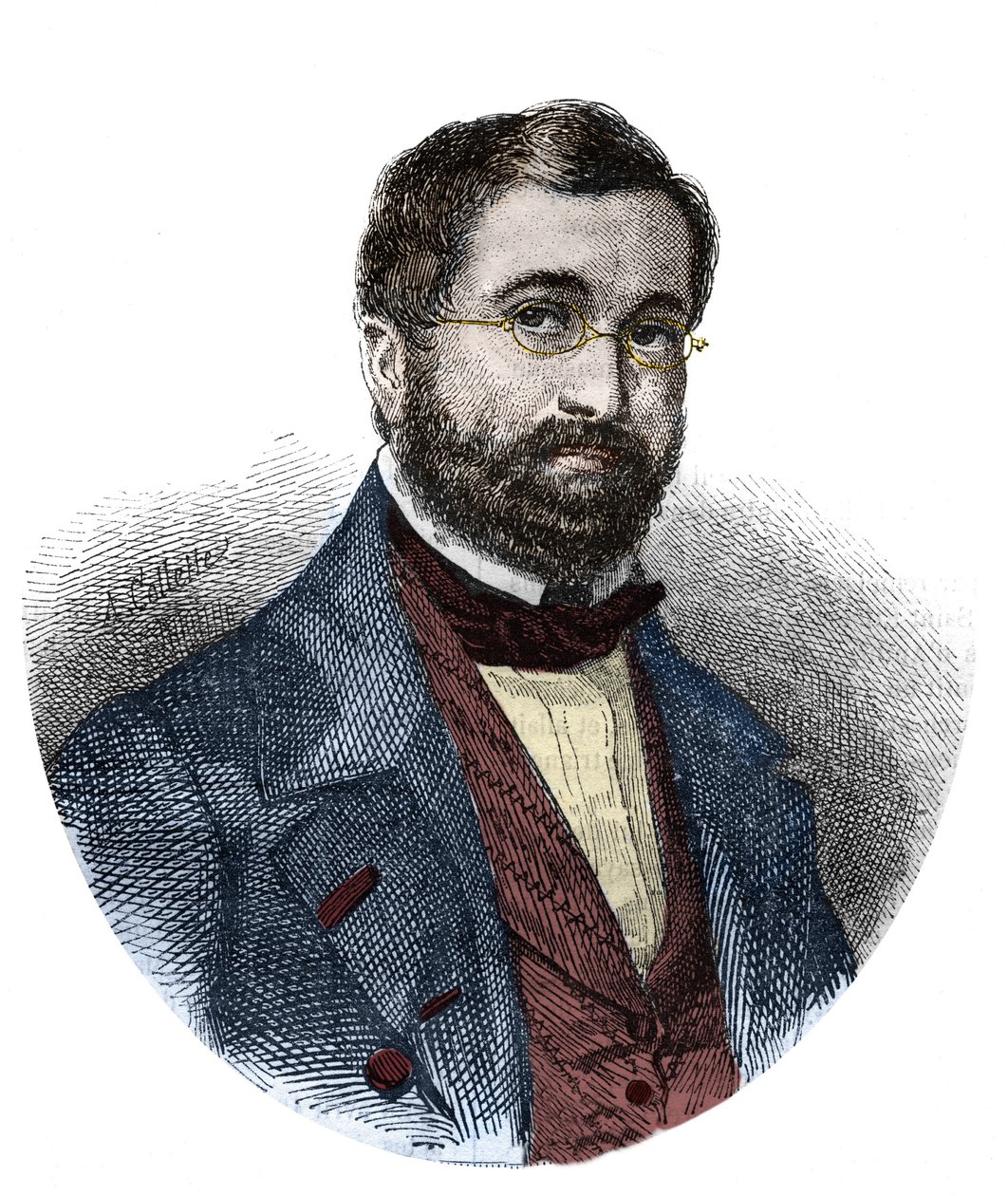 Portrett av Adolphe Adam (1803-1856), fransk komponist. av Unknown artist