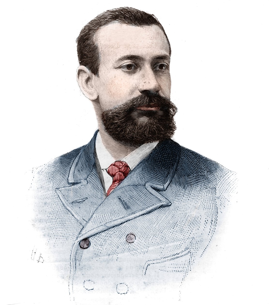 Portrait of Albert I Grimaldi (Albert Honore Charles) (1848-1922), Prince of Monaco (1889-1922) in “The Illustrious World”, September 21 av Unknown artist