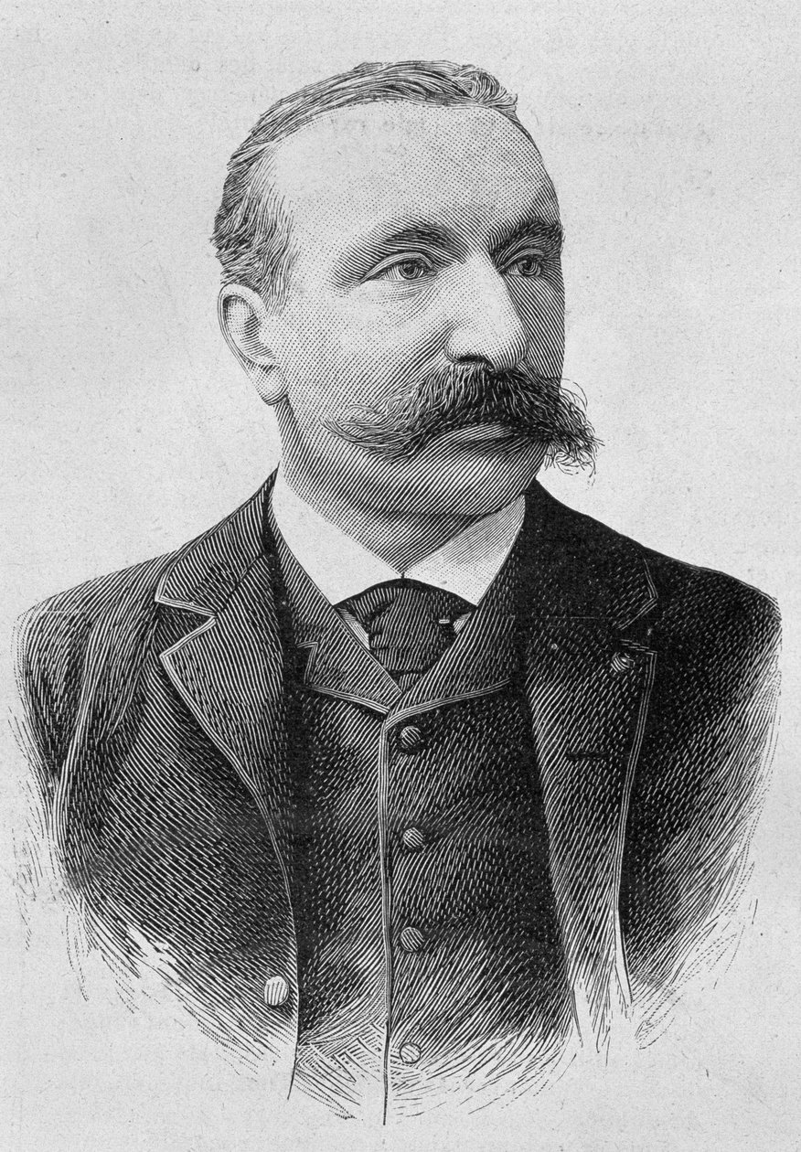 Portrett av Albert Sorel (1842 - 1906). Gravering av slutten av 1800-tallet i "Histoire de France"" av H. Martin. av Unknown artist