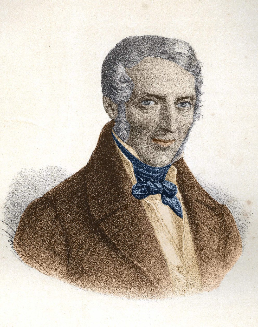 Portrett av Alessandro Manzoni, italiensk forfatter (1785 - 1873) av Unknown artist