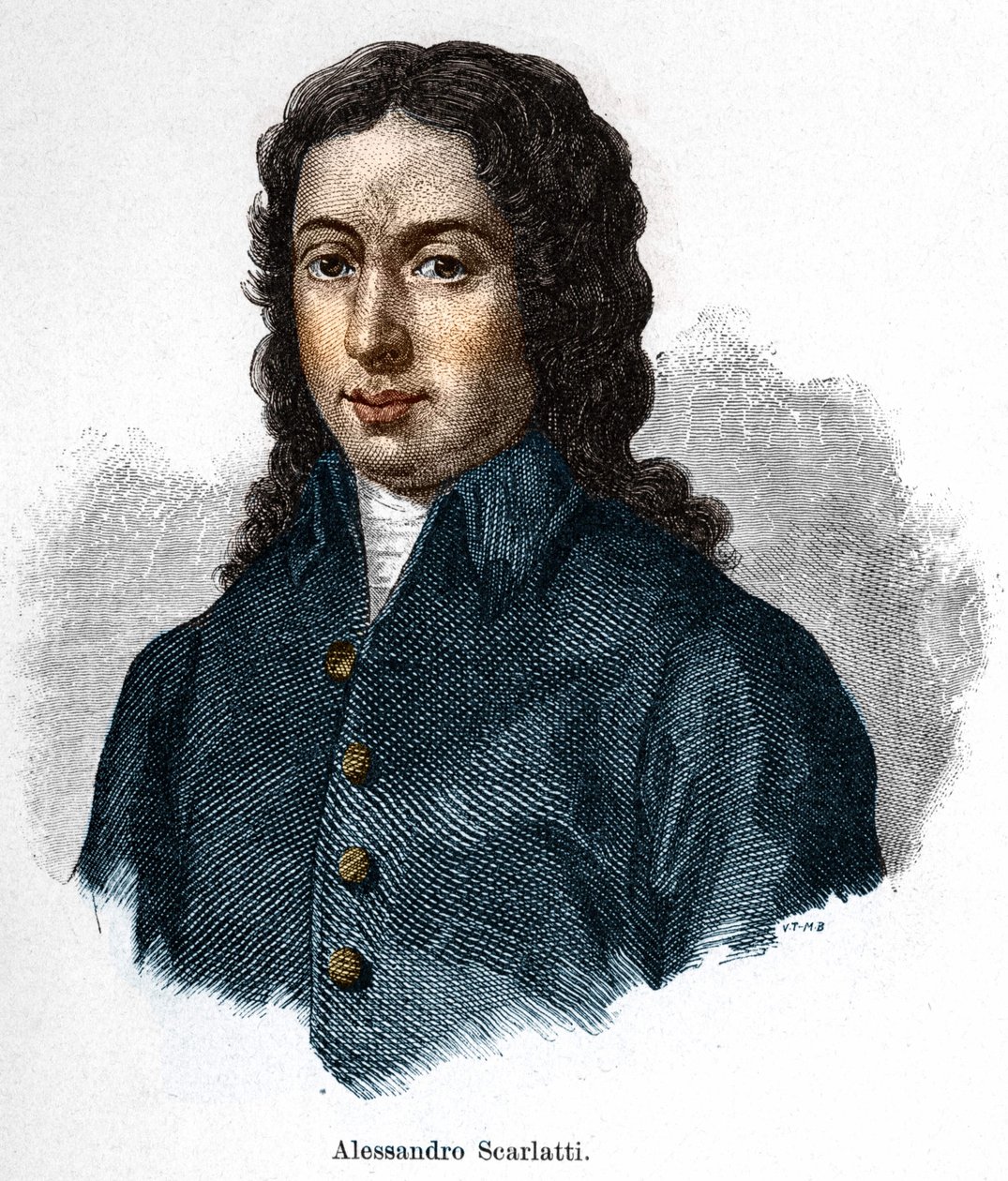 Portrett av Alessandro Scarlatti (1660 - 1725), italiensk komponist. av Unknown artist