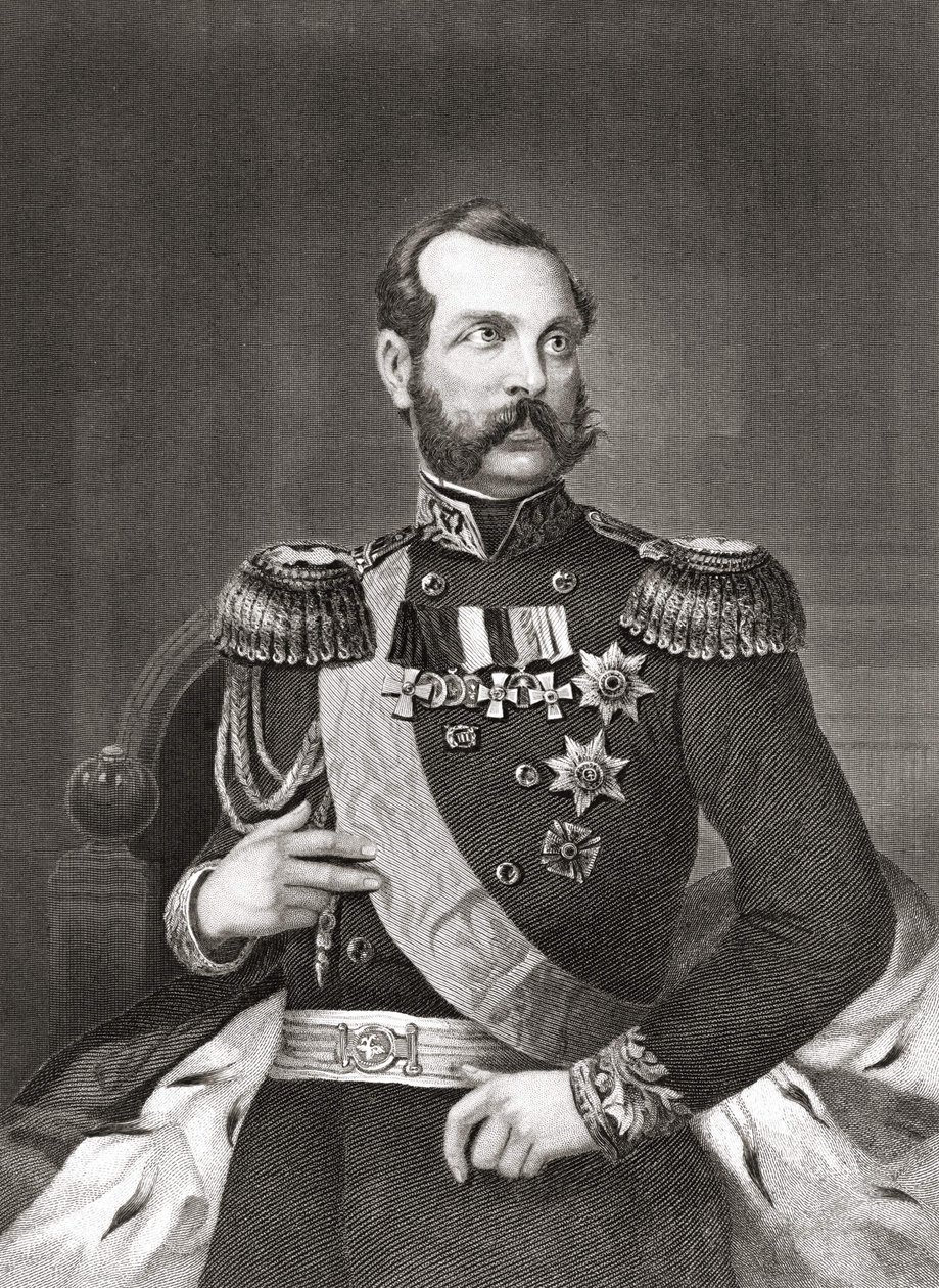 Portrett av Alexander II Nikolajevitsj (1818 - 1881), keiser av Russland. av Unknown artist