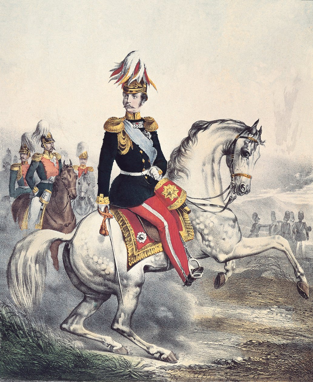 Portrett av Alexander II Nikolayevich (fargegravering) av Unknown artist