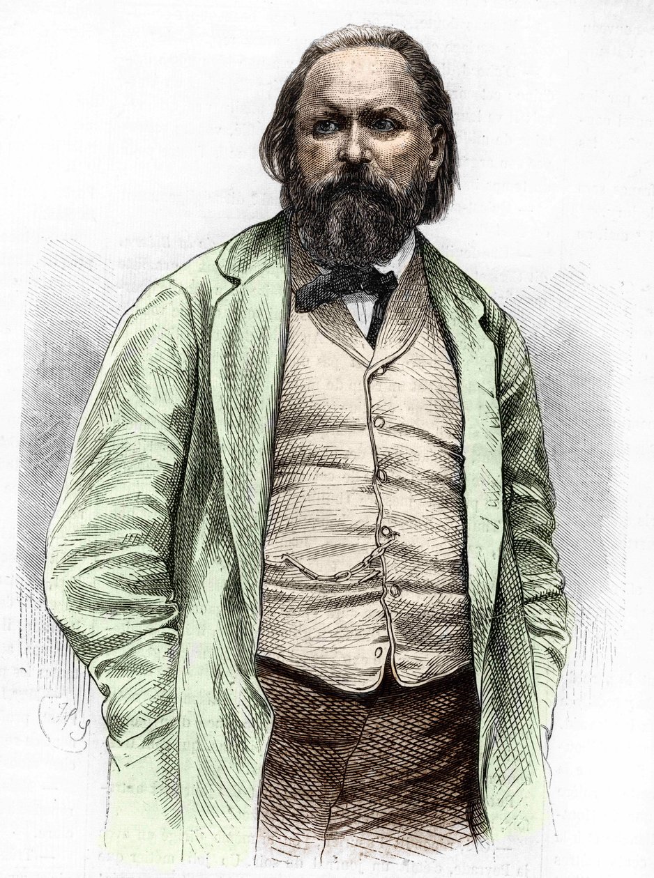 Portrett av Alexander Ivanovich Herzen (Hertzen) 1812-1870. av Unknown artist