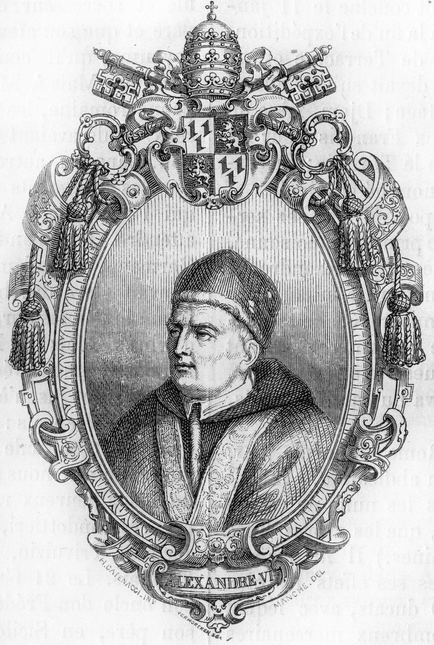 Portrett av Alexander VI (1431-1503). av Unknown artist