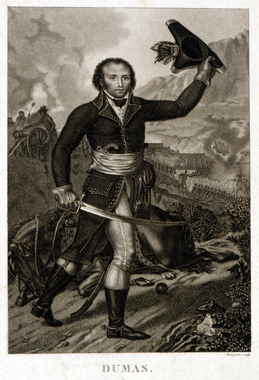 Portrett av Alexandre Davy Dumas (1762-1806), far til Alexandre Dumas far av Unknown artist