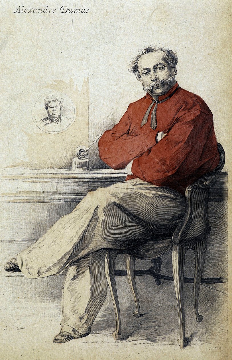 Portrett av Alexandre Dumas Jr. av Unknown artist