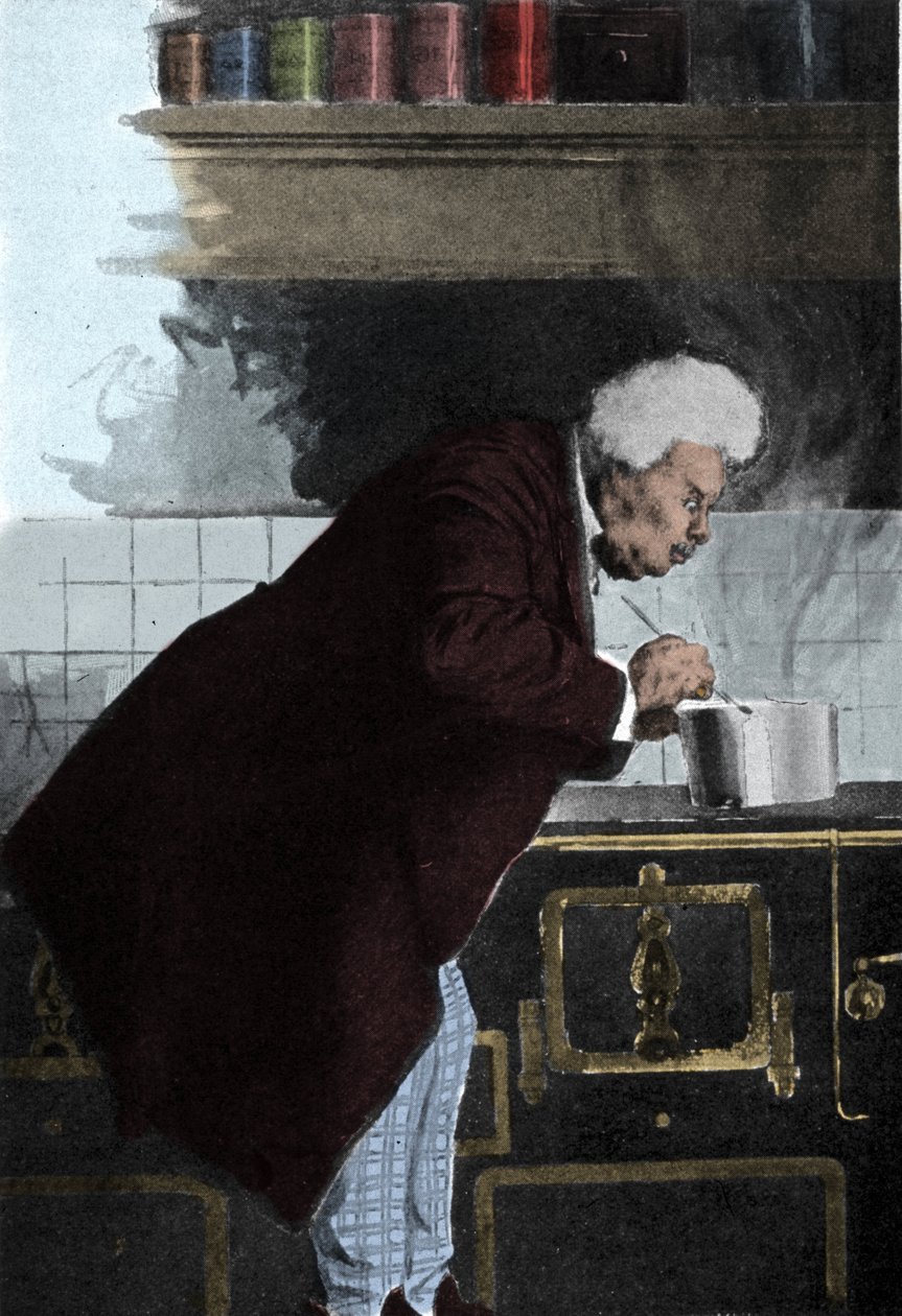 Portrett av Alexandre Dumas pere (1802 - 1870) i ovnene. av Unknown artist