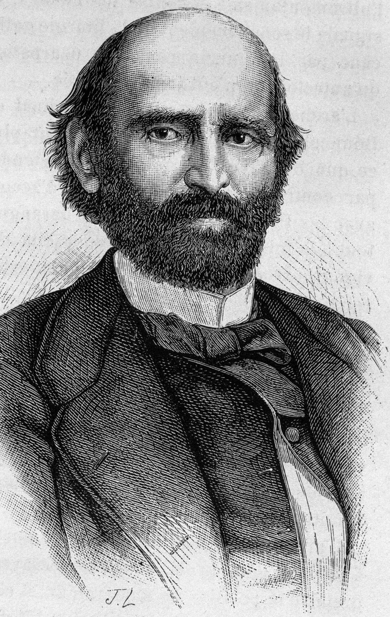 Portrett av Alexandre Glais-Bizoin (1800 - 1877). Gravering av slutten av 1800-tallet i "Histoire de France"" av H. Martin. av Unknown artist