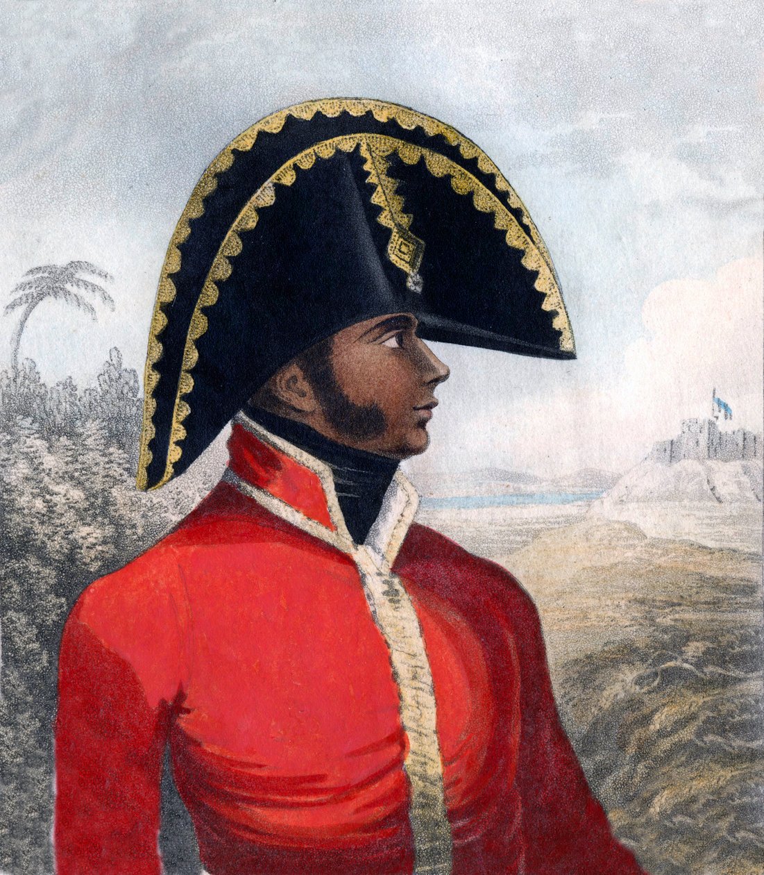 Portrett av Alexandre Sabes (1770-1818), dette Petion - den første presidenten i republikken Haiti av Unknown artist