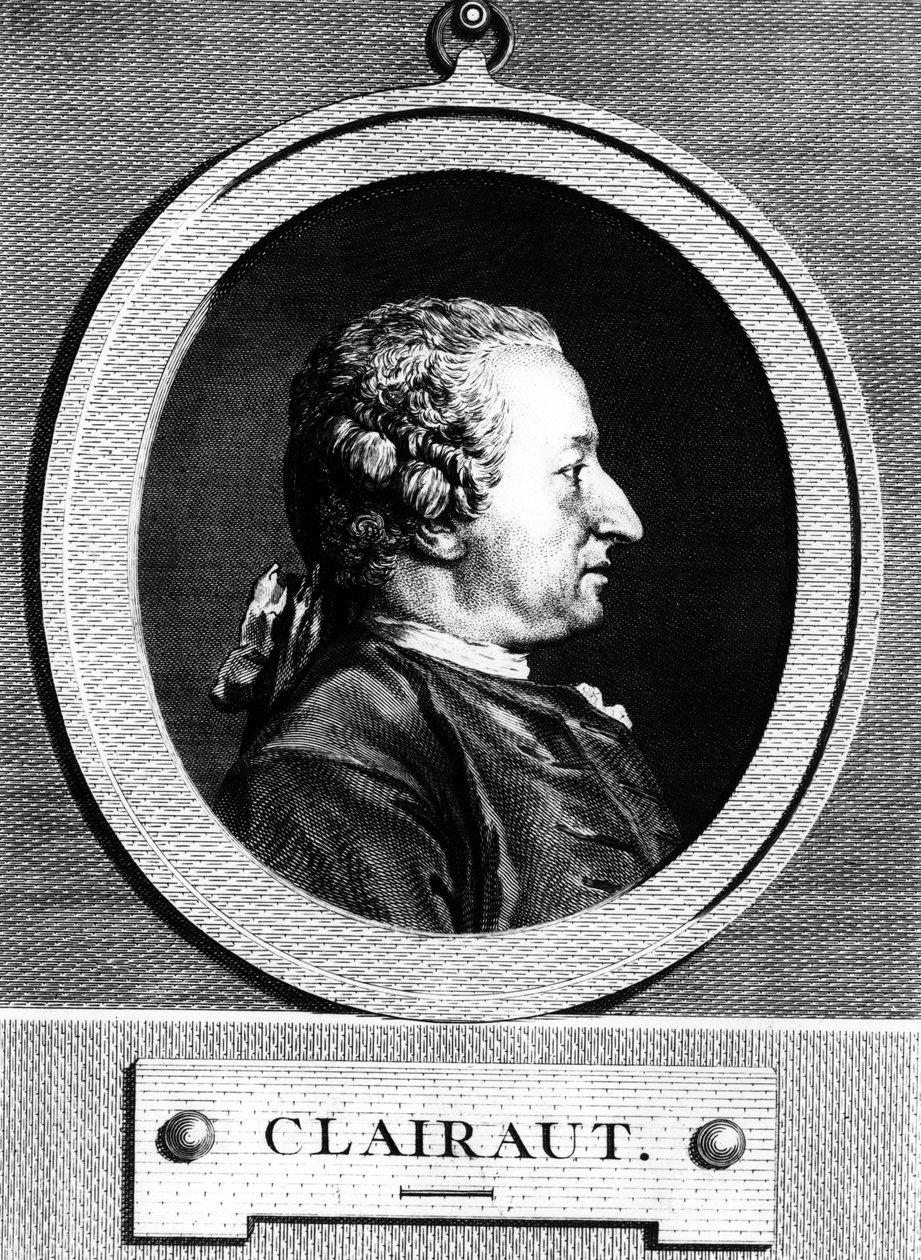 Portrett av Alexis Claude CLAIRAUT (1713-1765) fransk matematiker. av Unknown artist