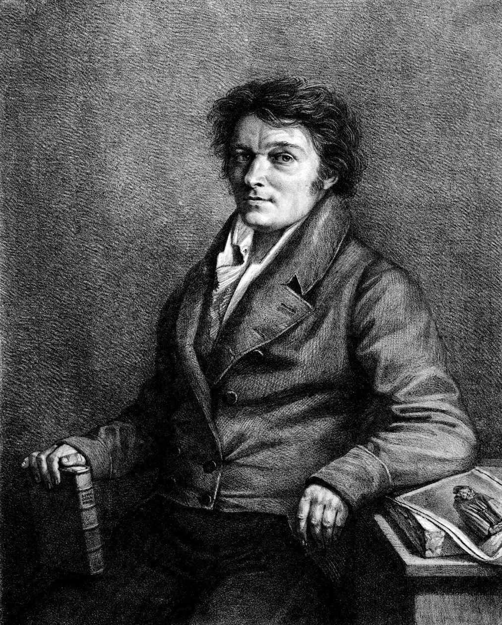 Portrait of Alois (or Aloys) Senefelder (1771-1834), Czech theatre author, inventor of lithography. av Unknown artist
