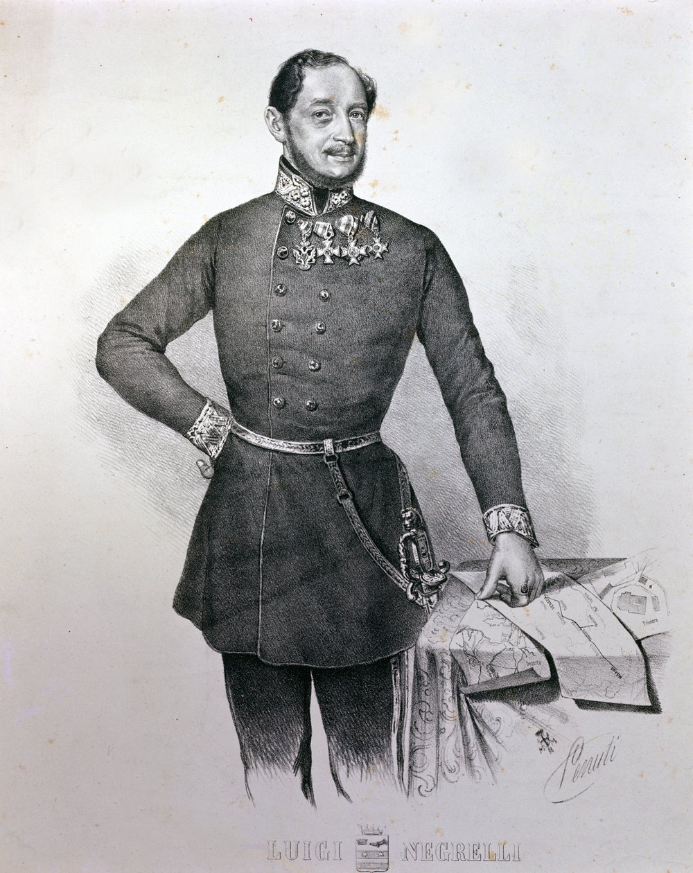 Portrett av Alois Negrelli (Luigi Negrelli) av Unknown artist