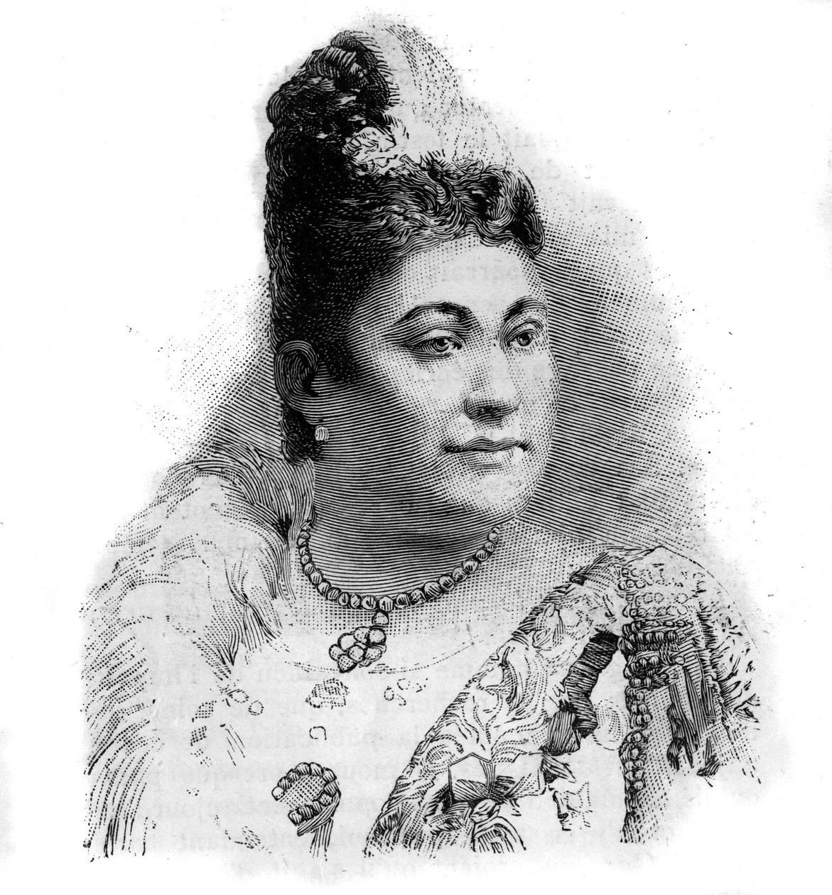 Portrett av Amalie Friedrich MATERNA østerriksk sopran (1844-1918). av Unknown artist