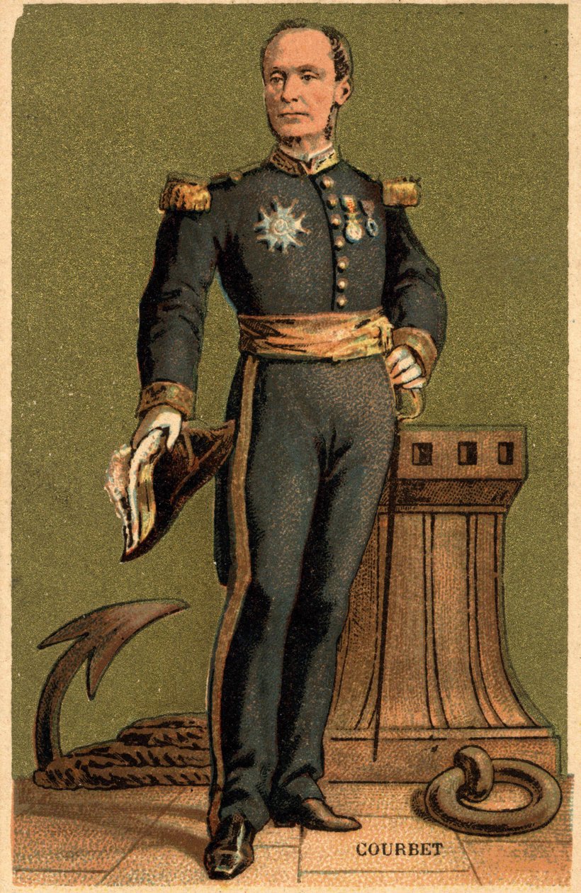 Portrett av Amédée Anatole Courbet. fransk admiral (1827 -1885). av Unknown artist