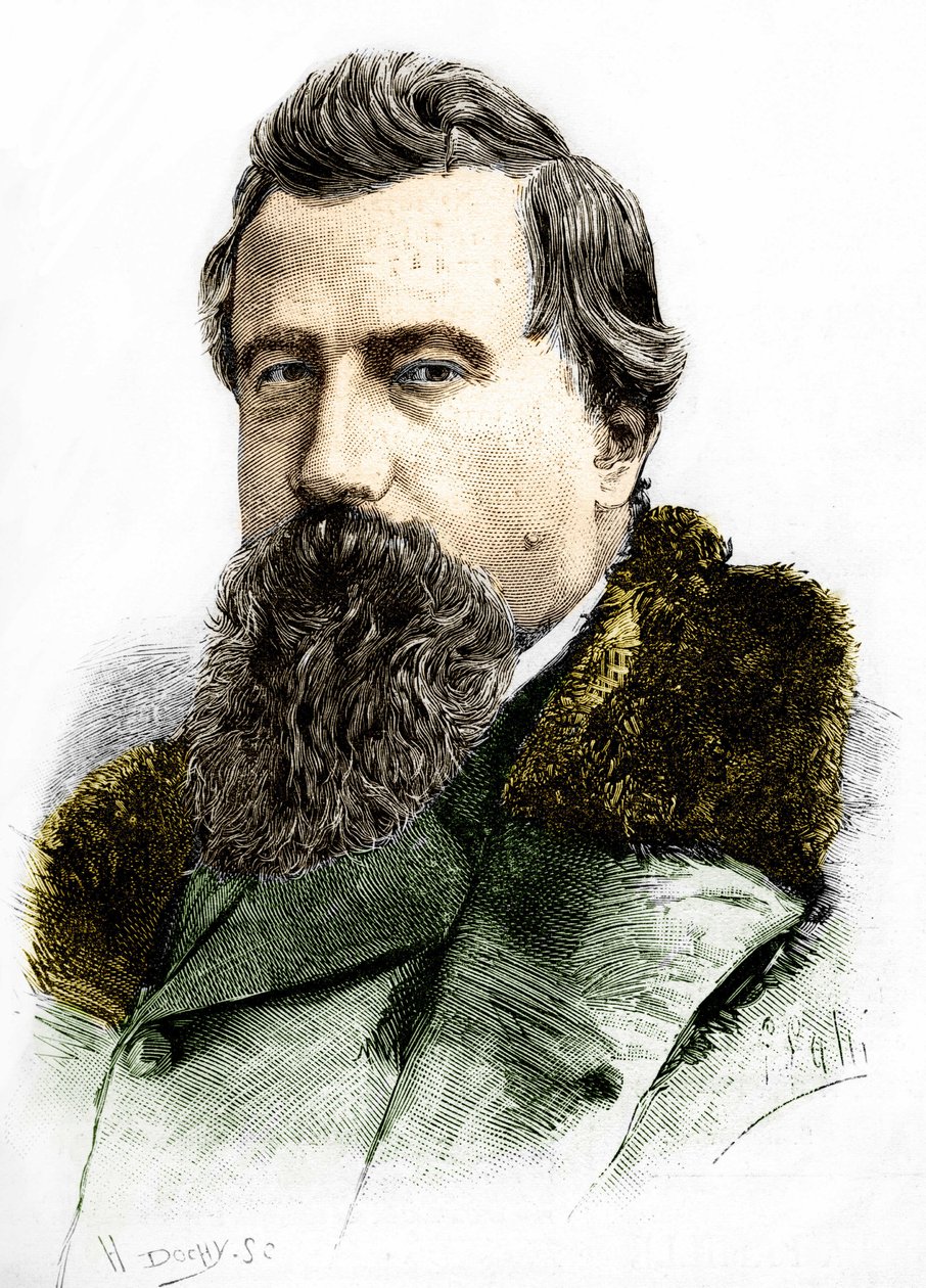Portrett av Amilcare Ponchielli (1834 - 1886) italiensk komponist. av Unknown artist