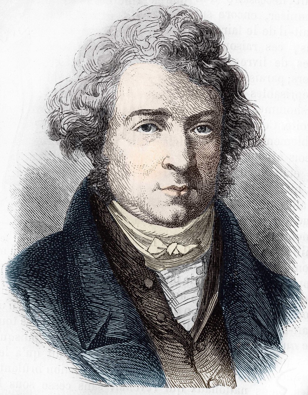 Portrait of André Marie Ampère (1775 - 1836) French physicist. av Unknown artist