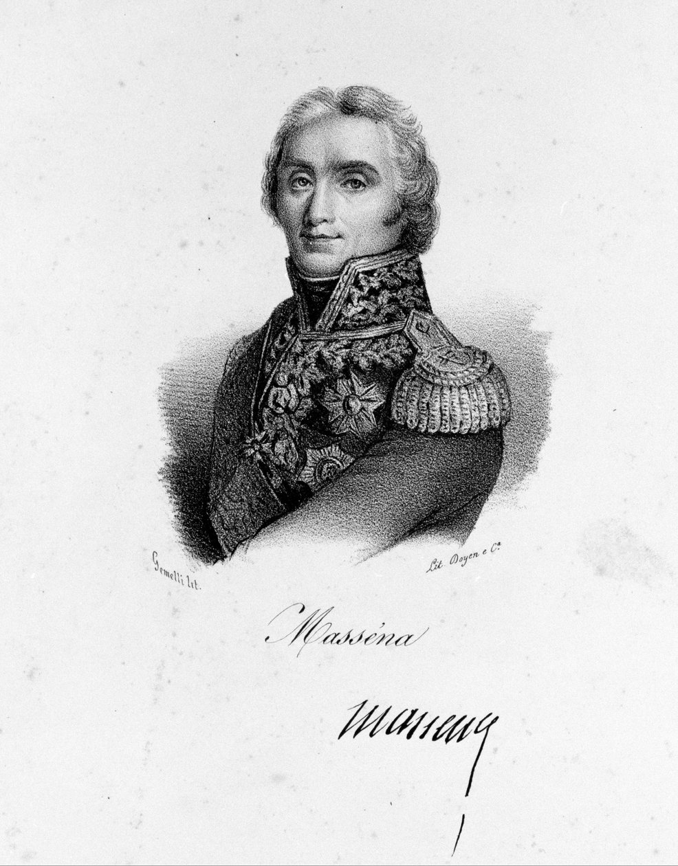 Portrett av André Massena (1756 - 1817), marskalk av Frankrike. av Unknown artist