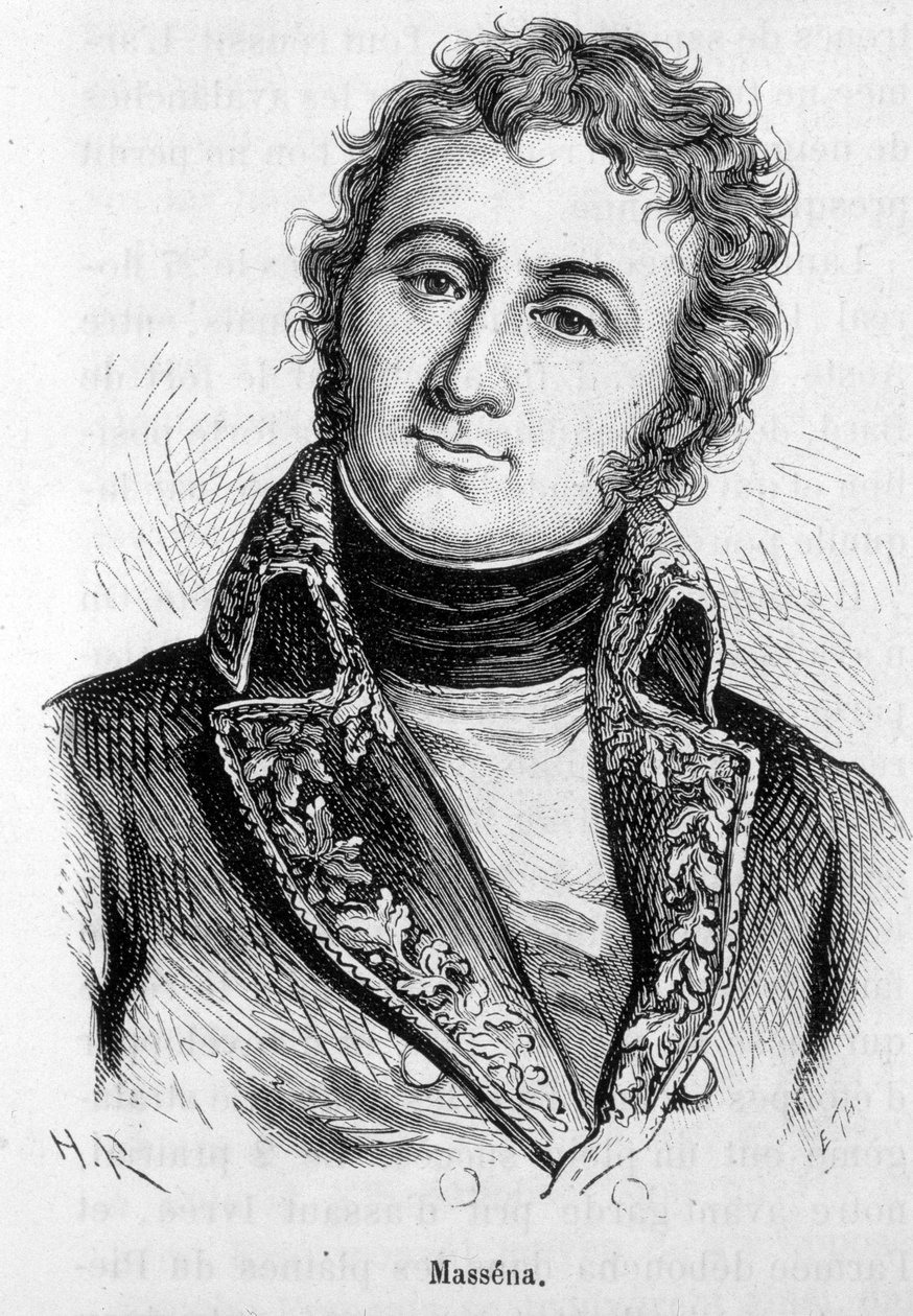 Portrett av Andre Massena (1756-1817), marechal av Frankrike. av Unknown artist