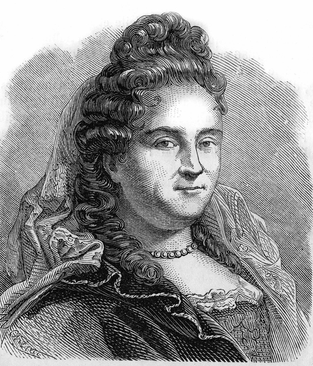 Portrett av Anne Lefebvre, Mme Dacier. Fransk Erudite (1647 til 1720). av Unknown artist