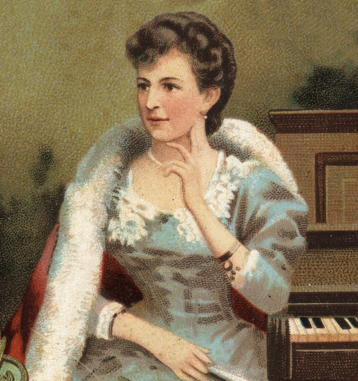 Portrett av Annette Essipoff [Anna Essipova], russisk pianist [1851-1914]. av Unknown artist