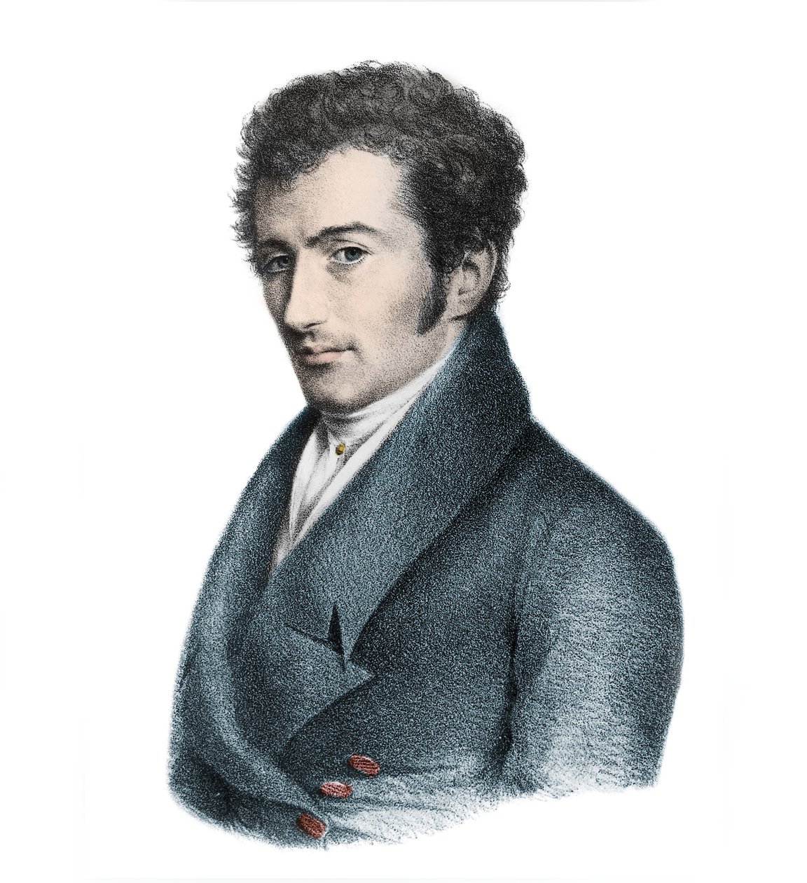 Portrett av Anselm Huttenbrenner (1794-1868) østerriksk komponist av Unknown artist