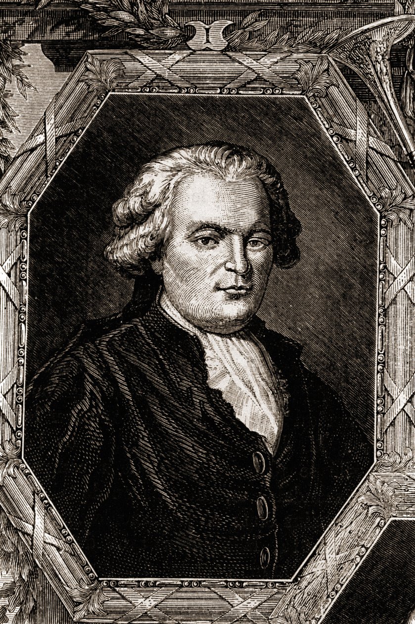 Portrett av Anthelme Brillat - Savarin. Fransk sorenskriver og forfatter (1755 til 1826), forfatter av Physiologie du goût (1826), samling av refleksjoner om bordets gleder. Jean Anthelme Brillat Savarin (Brillat-Savarin) (1755-1826) Fransk gastro av Unknown artist