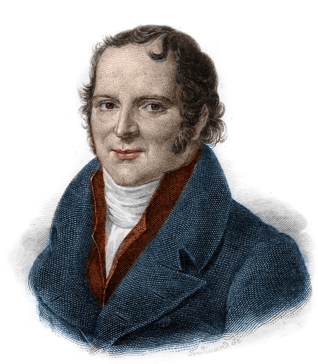 Portrait of Antoine Francois, Count of Fourcroy (1755 - 1809) Chemist, naturalist, doctor, engraving of the 19th century av Unknown artist
