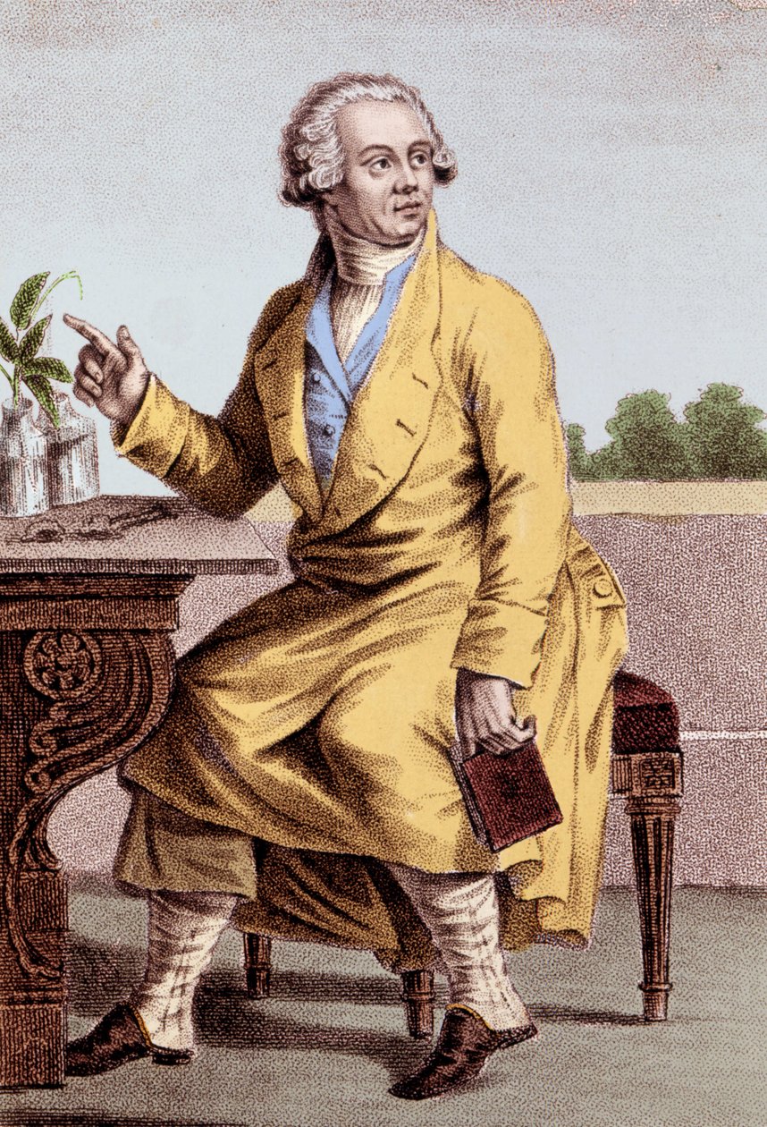 Portrett av Antoine Laurent de Lavoisier (1743-1794), fransk kjemiker. av Unknown artist