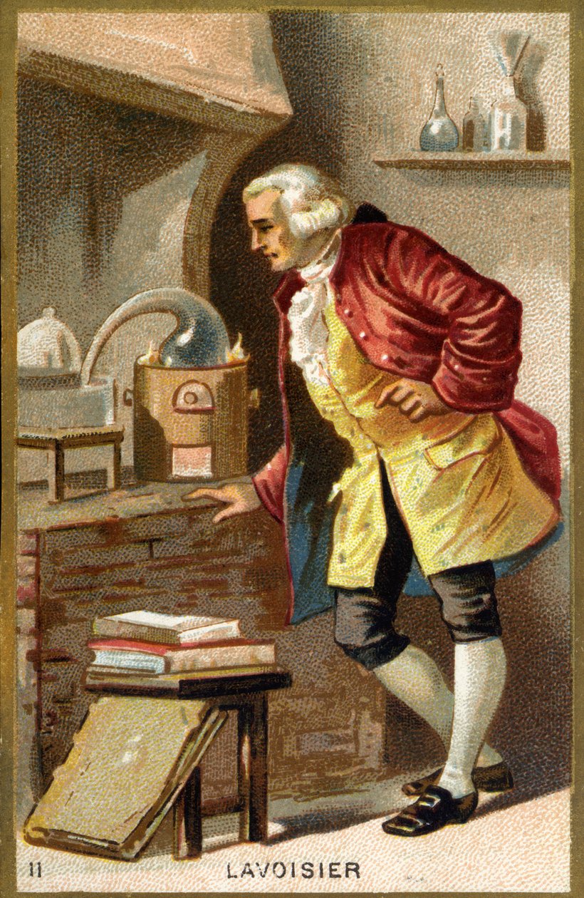 Portrett av Antoine Laurent de Lavoisier (1743 - 1794), fransk kjemiker. av Unknown artist