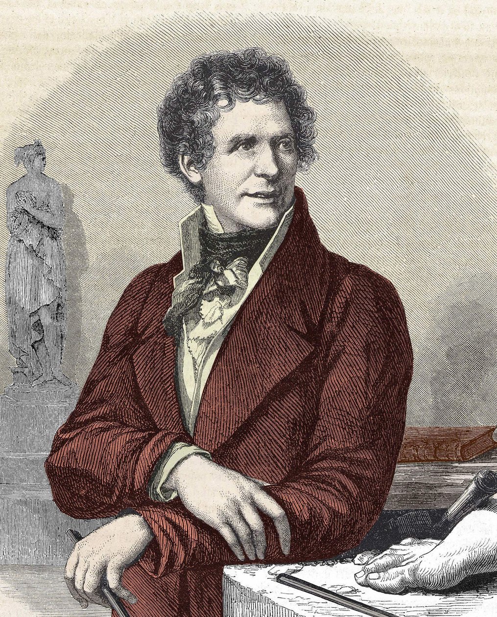 Portrett av Antonio Canova (1757 - 1822) skulptør av Unknown artist