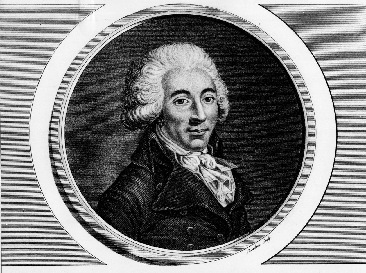 Portrett av Armand Gensonne (1758 - 1793) stedfortreder for stevnet. Gravering i "" Komplett samling av historiske malerier fra den franske revolusjonen, i tre bind.""" 1804. av Unknown artist