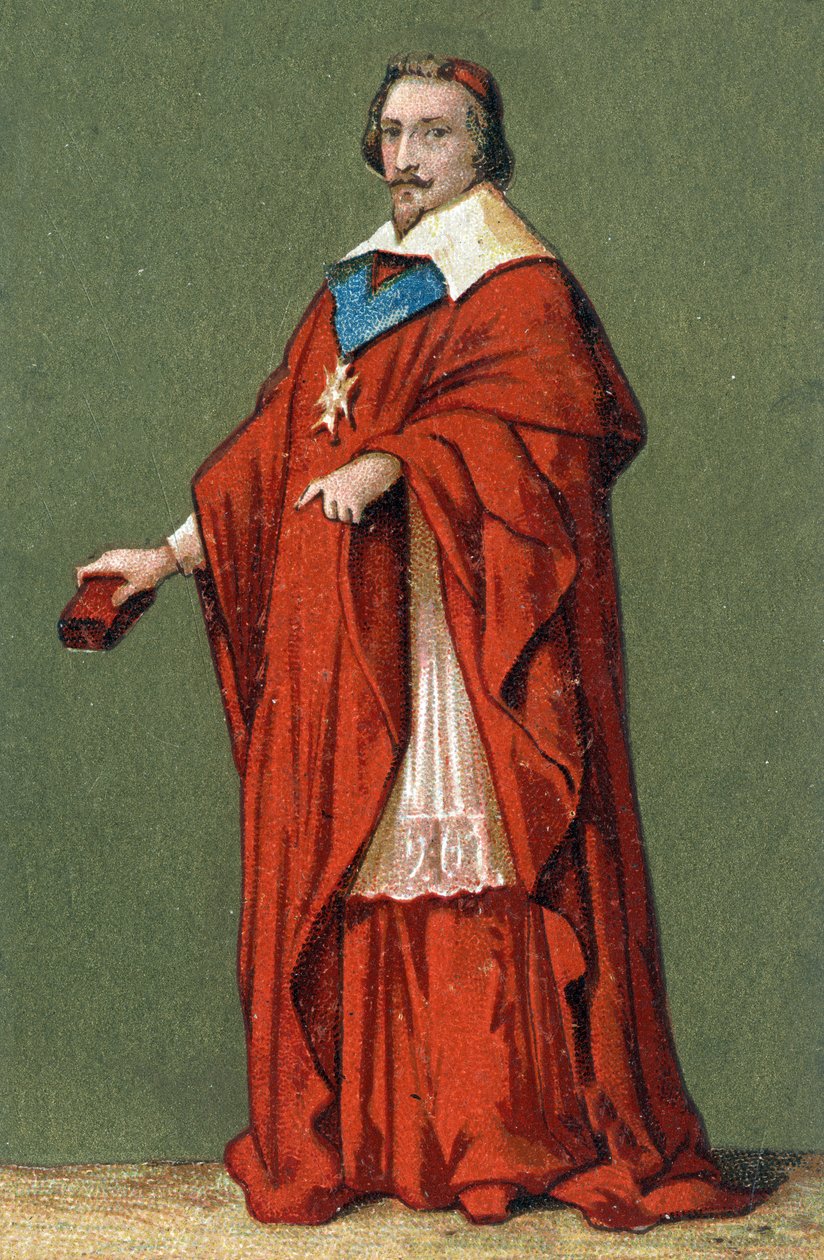 Portrait of Armand Jean Du Plessis, Cardinal de Richelieu (1585 - 1642) av Unknown artist