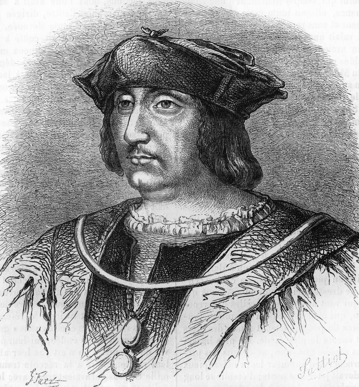 Portrett av Arthus de Gouffier (1475-1519), herre av Boissy, lærer for kong Francois 1. Gravering fra 1800-tallet. av Unknown artist