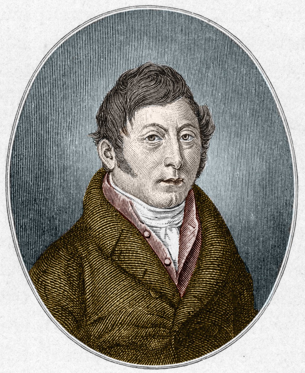Portrait of August Klingemann (1777-1831), German playwright. av Unknown artist