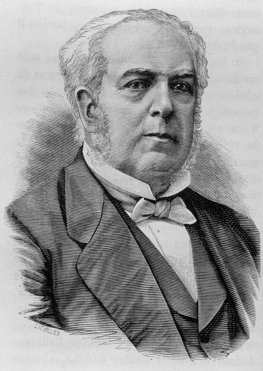 Portrett av Auguste Casimir-Périer (1811 - 1876). Gravering av slutten av 1800-tallet i "Histoire de France"" av H. Martin. av Unknown artist