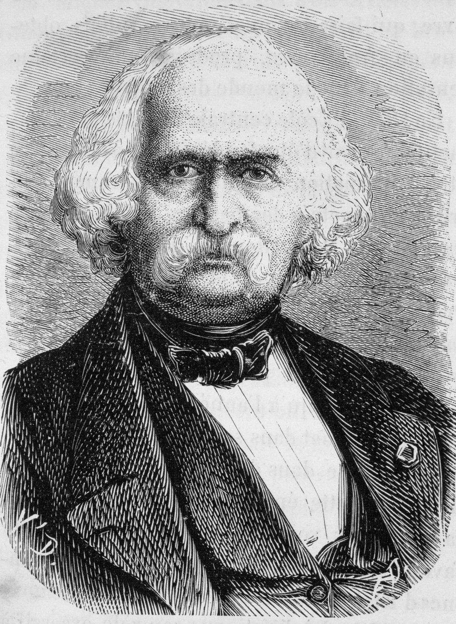 Portrett av Auguste Perdonnet, sivilingeniør. Gravering av slutten av 1800-tallet i "Histoire de France"" av H. Martin. av Unknown artist