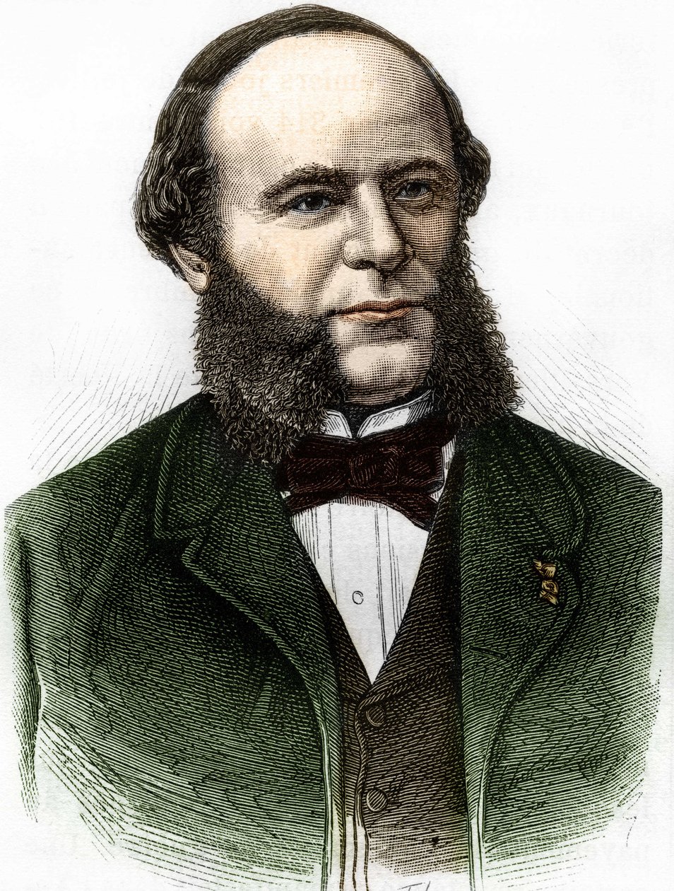 Portrait of Auguste Pouyer-Quertier (Pouyer Quertier) (1820 - 1891). Engraving from the end of the 19th century. av Unknown artist