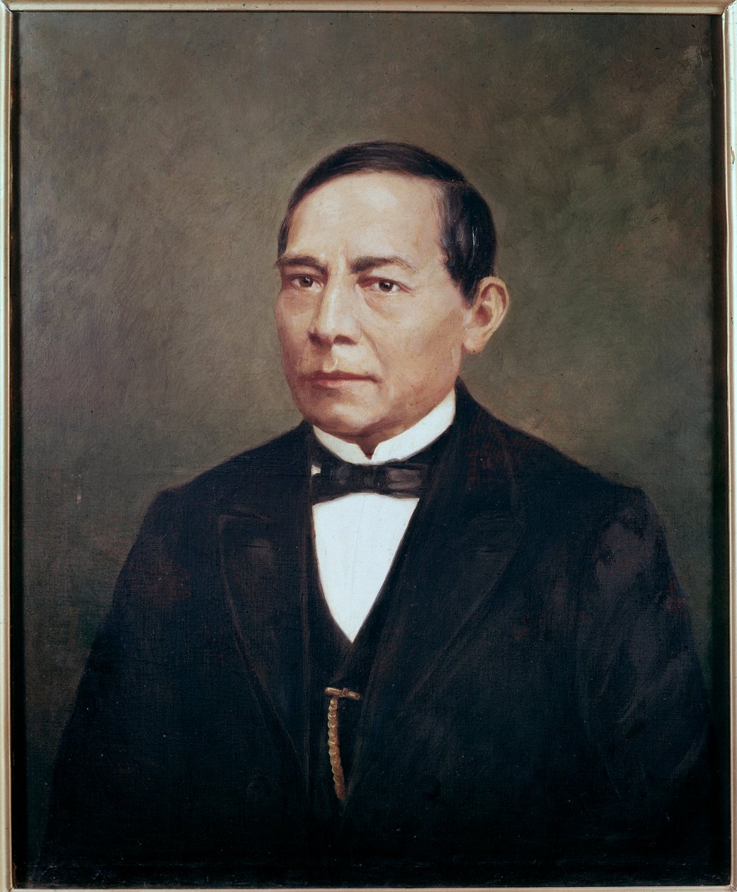 Portrett av BENITO PABLO JUAREZ (1806-1872) Meksikansk statsmann og revolusjonær - Portrett av den meksikanske politikeren Benito Pablo Juarez (1806-1872) Anonymt maleri av Unknown artist